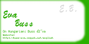 eva buss business card